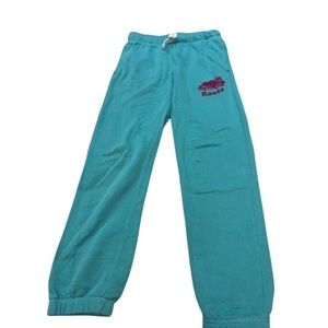 Roots Girls Blue Teal Joggers Size 10-12.